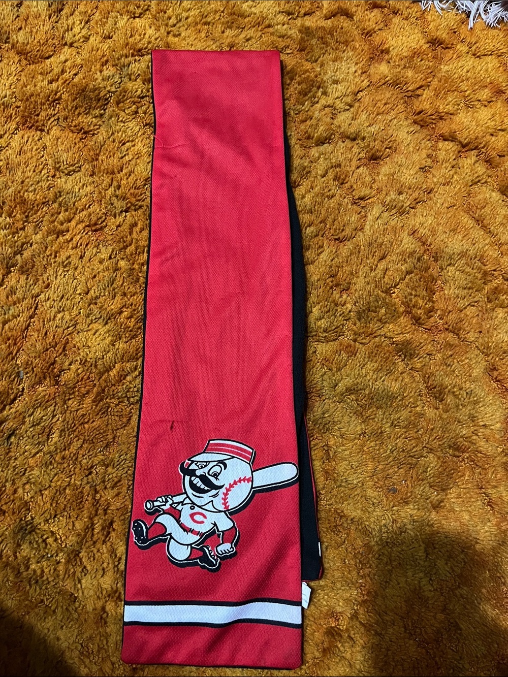 Red Kids Baseball Scarf with Mascot - Unbranded